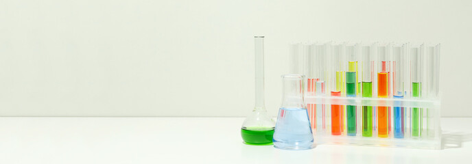 Concept of science with different laboratory accessories
