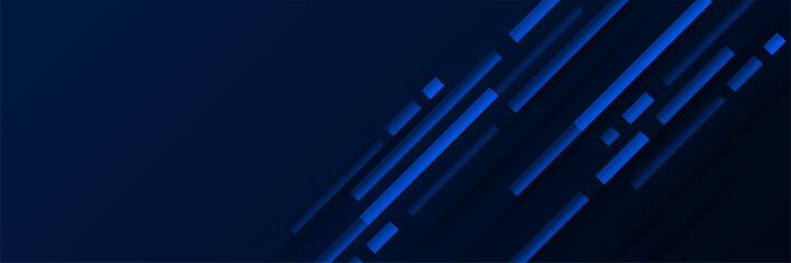 Obraz premium Modern dark blue banner background