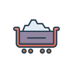Color illustration icon for materials
