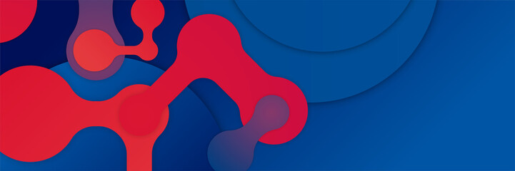 Blue red abstract banner background with stripes lines and geometric element shapes design. Abstract red blue background vector illustration