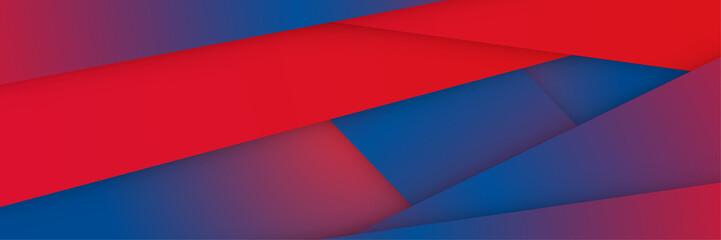 Blue red abstract banner background with stripes lines and geometric element shapes design. Abstract red blue background vector illustration