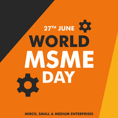 World MSME Day Banner Design, Micro Small , Medium Enterprises 