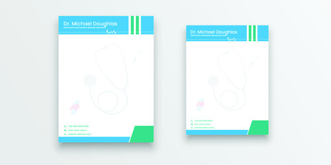 Doctors business letterhead pad template