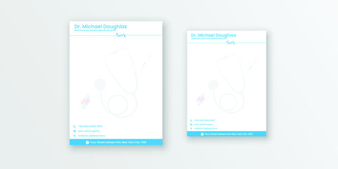 Doctors business letterhead pad template