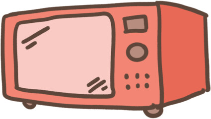 microwave oven kitchenware illustration icon