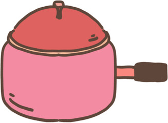 pot kitchenware illustration icon