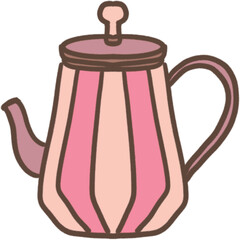 tea jug kitchenware illustration icon