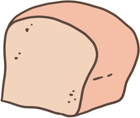 bread kitchenware illustration icon