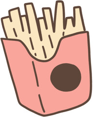 french fries kitchenware illustration icon