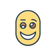 Color illustration icon for dumb