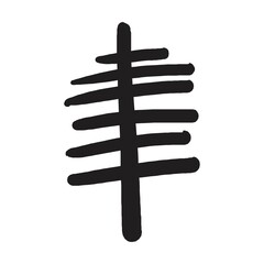 Abstract shape, vector modern and contemporary design art element for poster, wall art and print collections in a glyph illustration