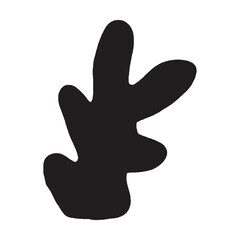 Abstract shape, vector modern and contemporary design art element for poster, wall art and print collections in a glyph illustration