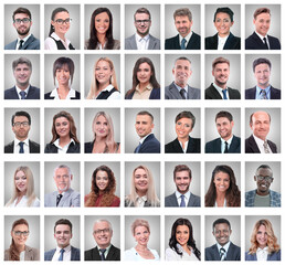 collage of portraits of successful young businessmen