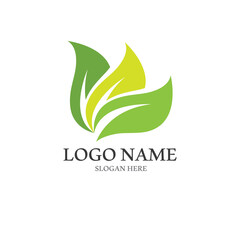 Green leaf Logo and symbol vector