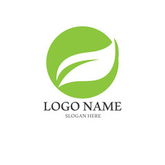 Green leaf Logo and symbol vector