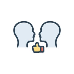 Color illustration icon for commitments