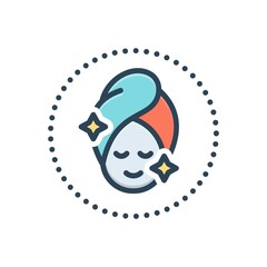 Obraz premium Color illustration icon for facial