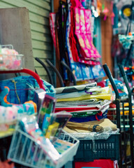 Obraz premium Colorful souvenir products in local market in Terengganu, Malaysia.