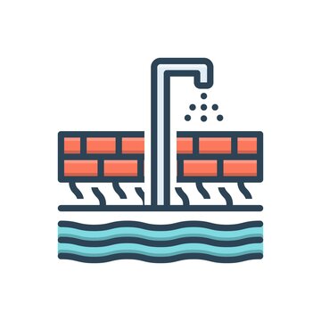 Color Illustration Icon For Groundwater