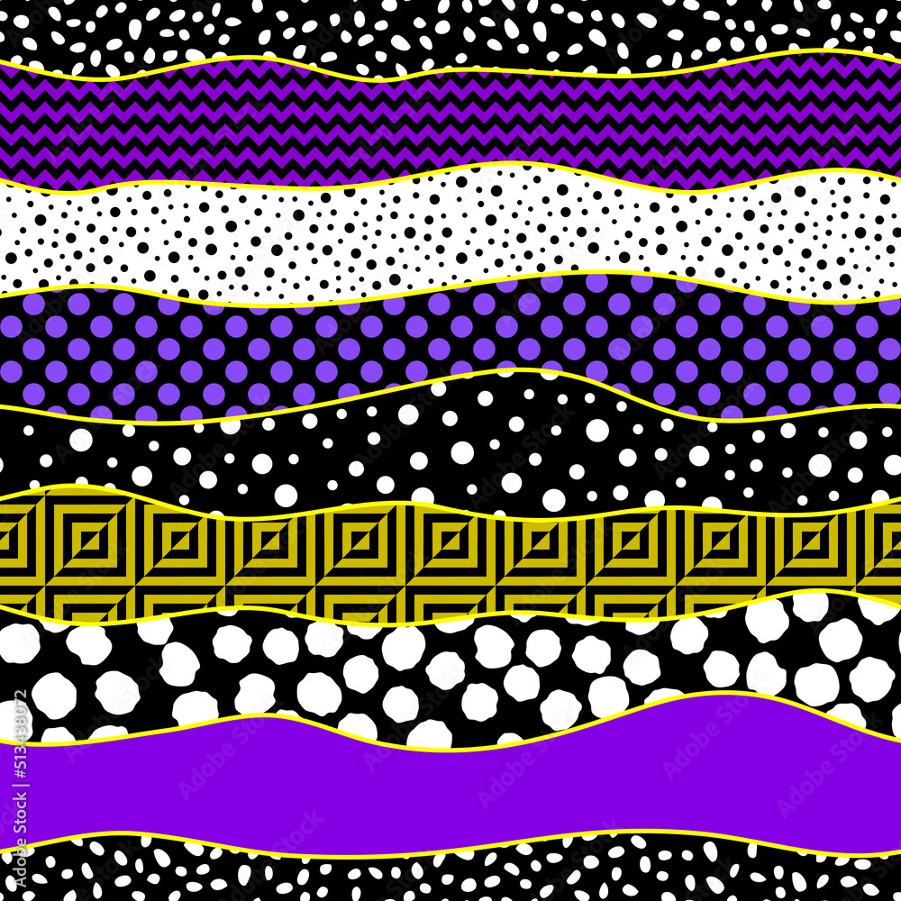Leinwandbilder Seamless vector pattern. Abstract square texture