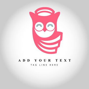 owl logo design vector art