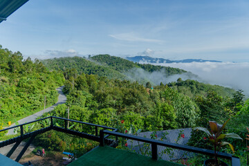 Baan Klang Mountain in Thailand Take a picture with a drone