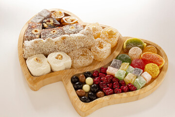 various Turkish delights and chocolate candies
