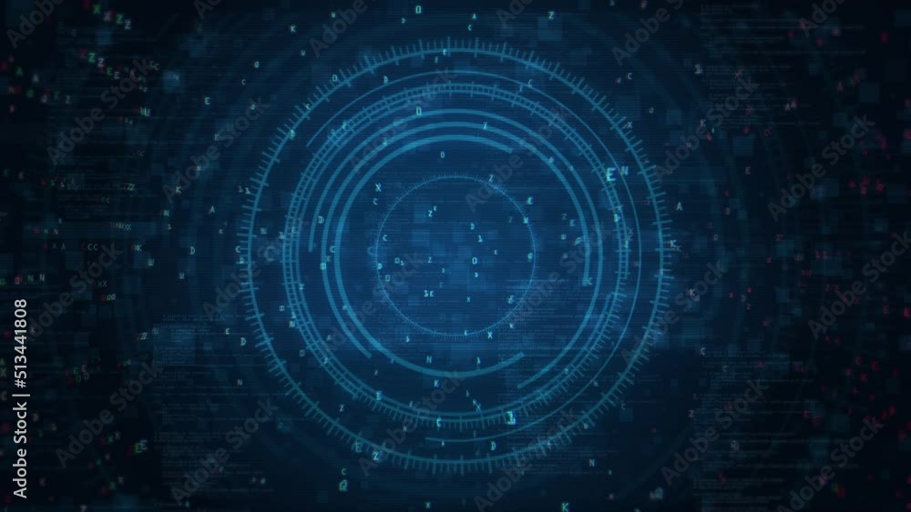 Aufkleber hud hi tech futuristic computer hacking technology background with computer code