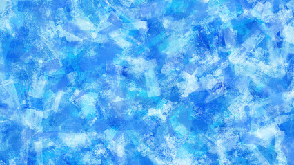 青、水色のラフなペイント背景