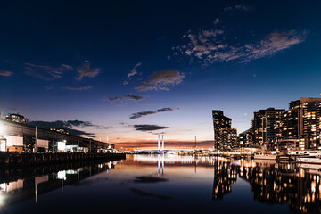 オーストラリア・メルボルンの夜景 ドックランズ