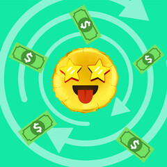 Money cashback concepts are great for financial payment or shopping promotion events.