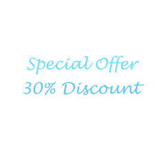 Special offer 30 percent discount business advertisement icon sticker