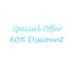 Special offer 60 percent discount business advertisement icon sticker