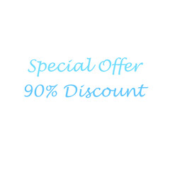 Special offer 90 percent discount business advertisement icon sticker