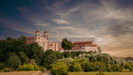 Naklejka premium Monastery on top in Tyniec, Krakow, Poland.