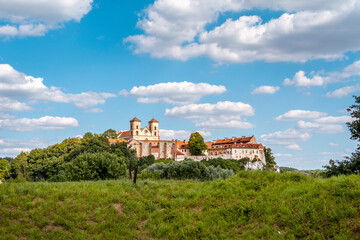 Fototapeta na wymiar Monastery on top in Tyniec, Krakow, Poland.