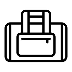 duffle bag line icon