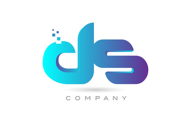 DS alphabet letter logo icon combination design. Creative template for business and company