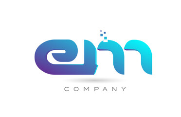 EM alphabet letter logo icon combination design. Creative template for business and company