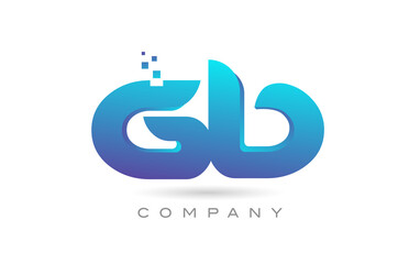 GB alphabet letter logo icon combination design. Creative template for business and company