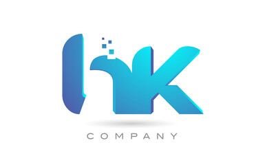 HK alphabet letter logo icon combination design. Creative template for business and company