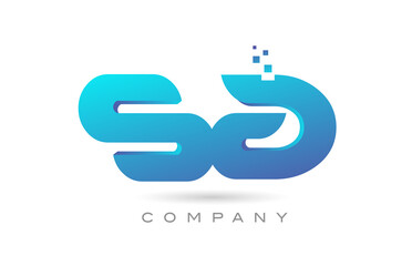 SA alphabet letter logo icon combination design. Creative template for business and company