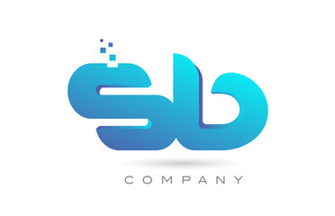 SB alphabet letter logo icon combination design. Creative template for business and company