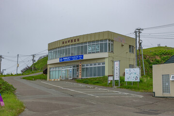 Fototapeta na wymiar Street view of the Cape Soya, in Wakkanai City, the northernmost point of the island of Hokkaido, Japan.