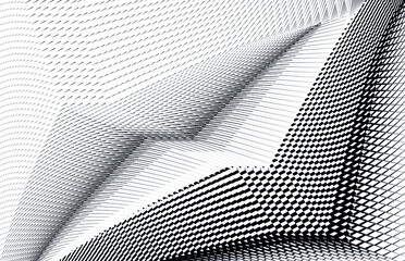 Abstract black and white halftone background, vector modern design texture.