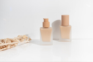 mockup tube bottle for skin care cosmetic primer foundation cushion, product branding, cream lotion