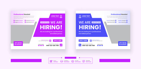 We are hiring for Job Vacancy Horizontal Flyer and Job Circular Corporate Agency Flyer Template Design.