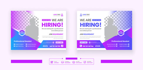 We are hiring for Job Vacancy Horizontal Flyer and Job Circular Corporate Agency Flyer Template Design.
