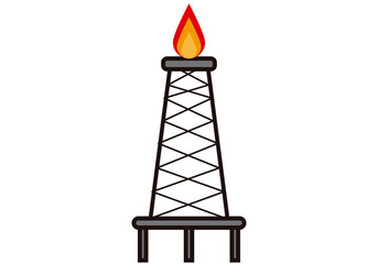 Icono negro de extracción de gas en fondo blanco.