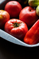 bunch of fall vegetables close up